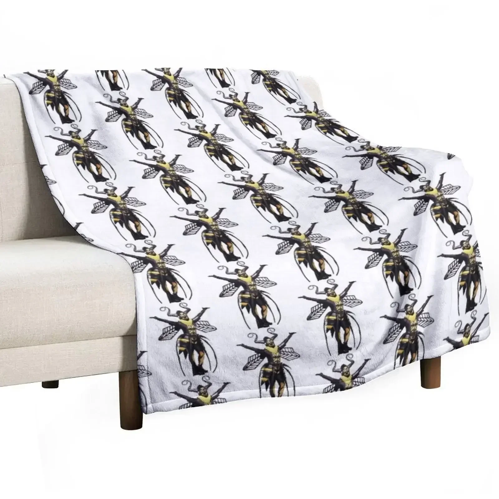 Masked Singer US Season 1 Costume - Bee Throw Blanket Blankets For Bed Flannel Retros Soft Plaid Blankets