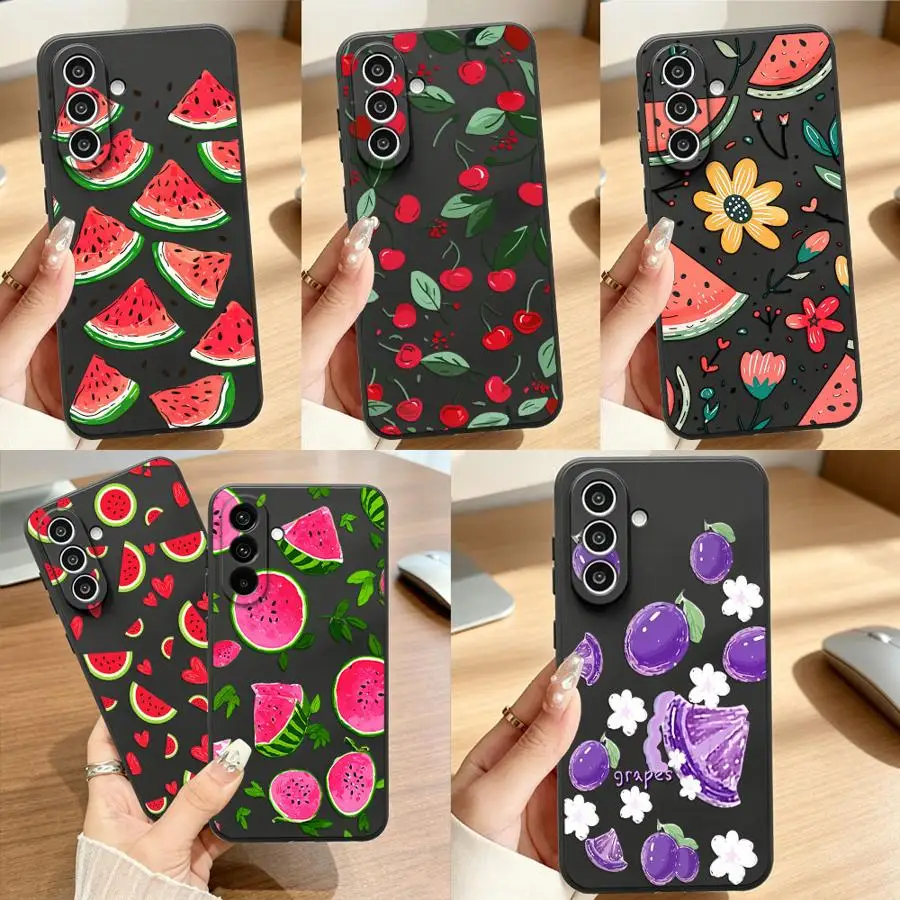 Case for Samsung Galaxy A57 A15 A52 A36 A06 A73 A51 A50 A05 A55 A37 A53 A17 A25 A16 Phone Cover A70 A41 Fruit Coquette Pattern