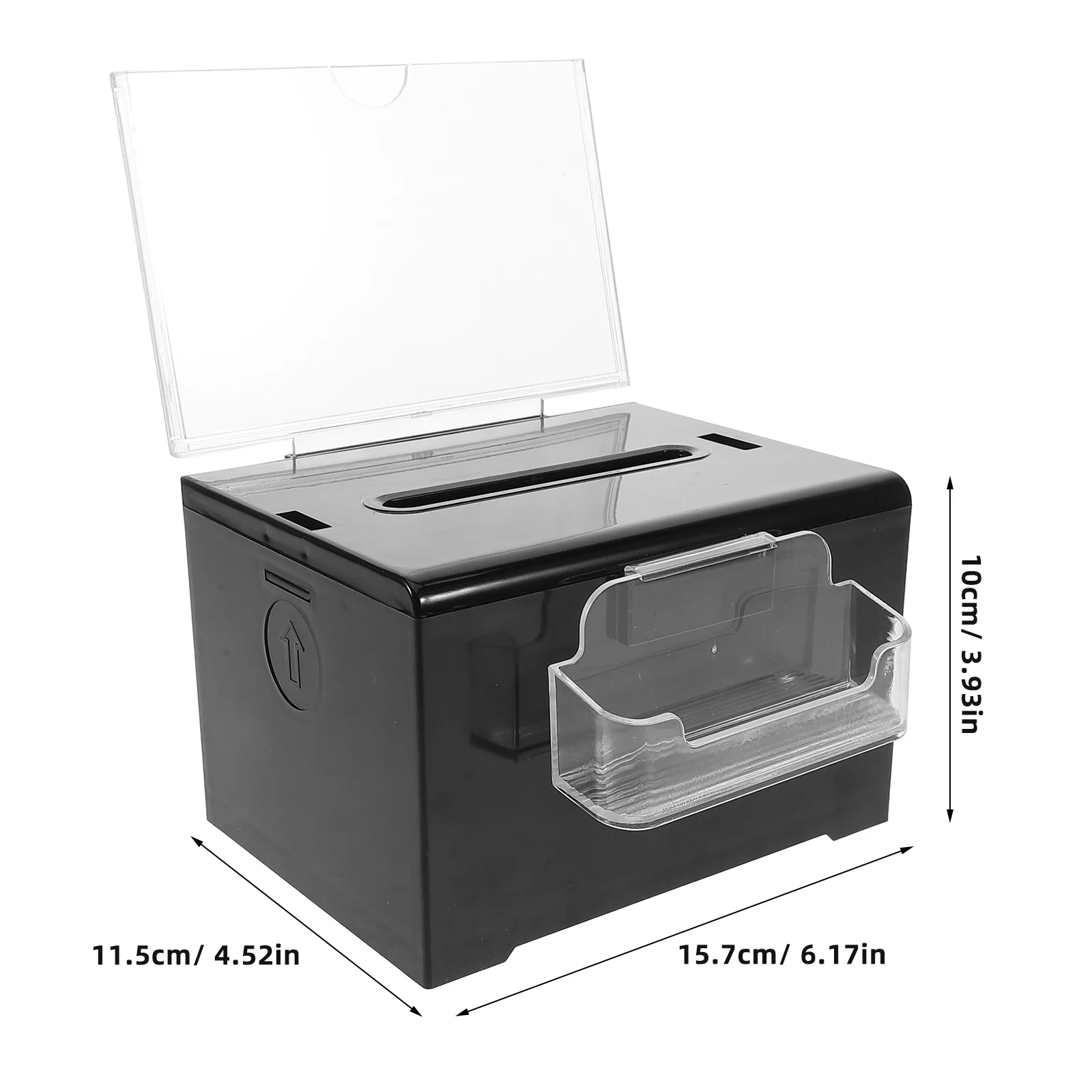 กล่องบริจาคอะคริลิคพร้อมกุญแจ กล่องข้อเสนอแนะโปร่งใสสำหรับลงคะแนน โหวต ใส่เงิน หรือข้อเสนอแนะ  กล่องเก็บของอเนกประสงค์ที่ปลอดภัย