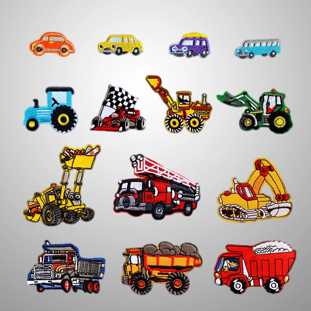 

14 Pcs Clothing Accessories Decor Clothes Appliques Vehicle Car Applique Decorate Fashion Patches