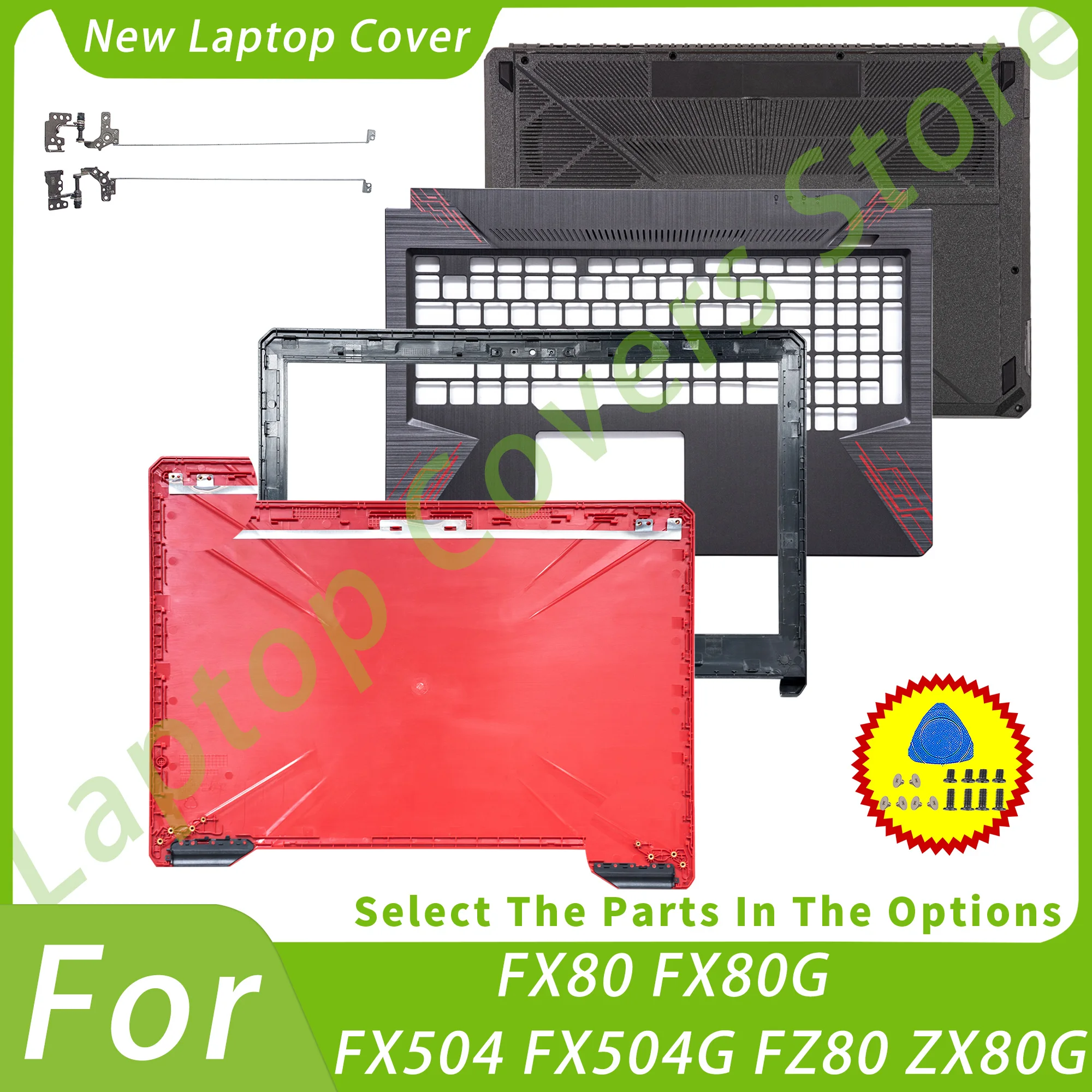 Funda para FX80 FX80G FX80GD FX504 FX504G FZ80 ZX80G nueva cubierta trasera LCD piezas de plástico reemplazar 15,6 pulgadas
