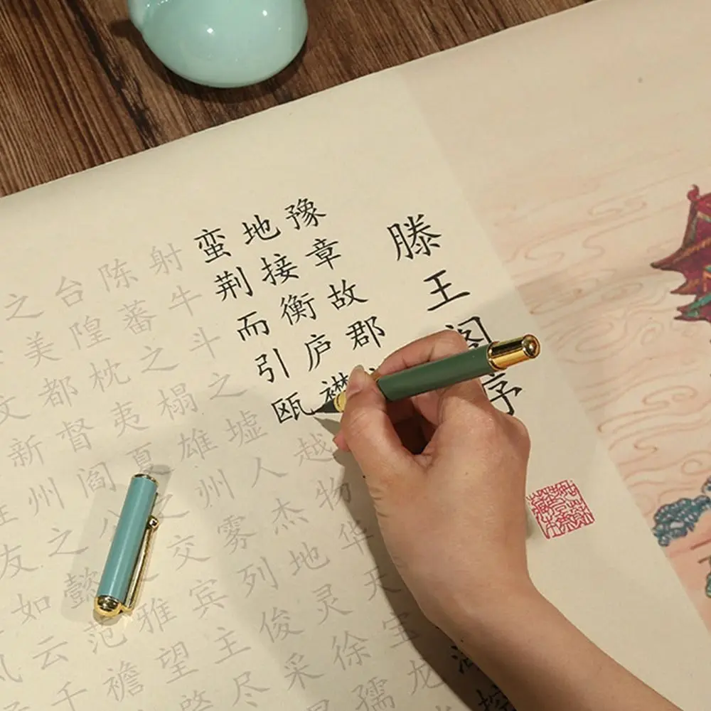 

Antique Poem Script Copying Paper Culture Vintage Chinese Calligraphy Scroll Classic Artist Chinese Handwriting Copybook