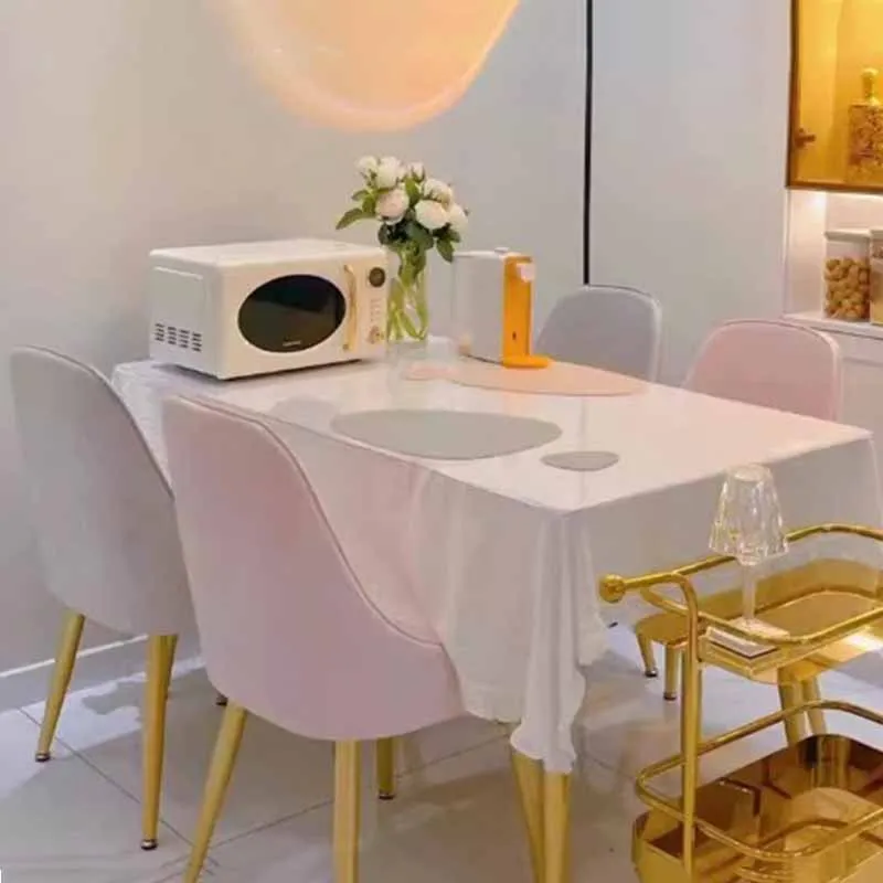 

-For Kitchen Dining Table Kawaii Rectangular Trendy Big White Restaurant Tables Modern 4 Chairs Salon Muebles Unique Furni