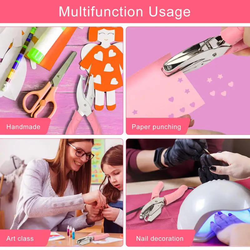 Single Hole Puncher Scrapbooking Paper Clothes Punches Star Heart Circle Hole Punch DIY Craft Shape Cutter Perforator