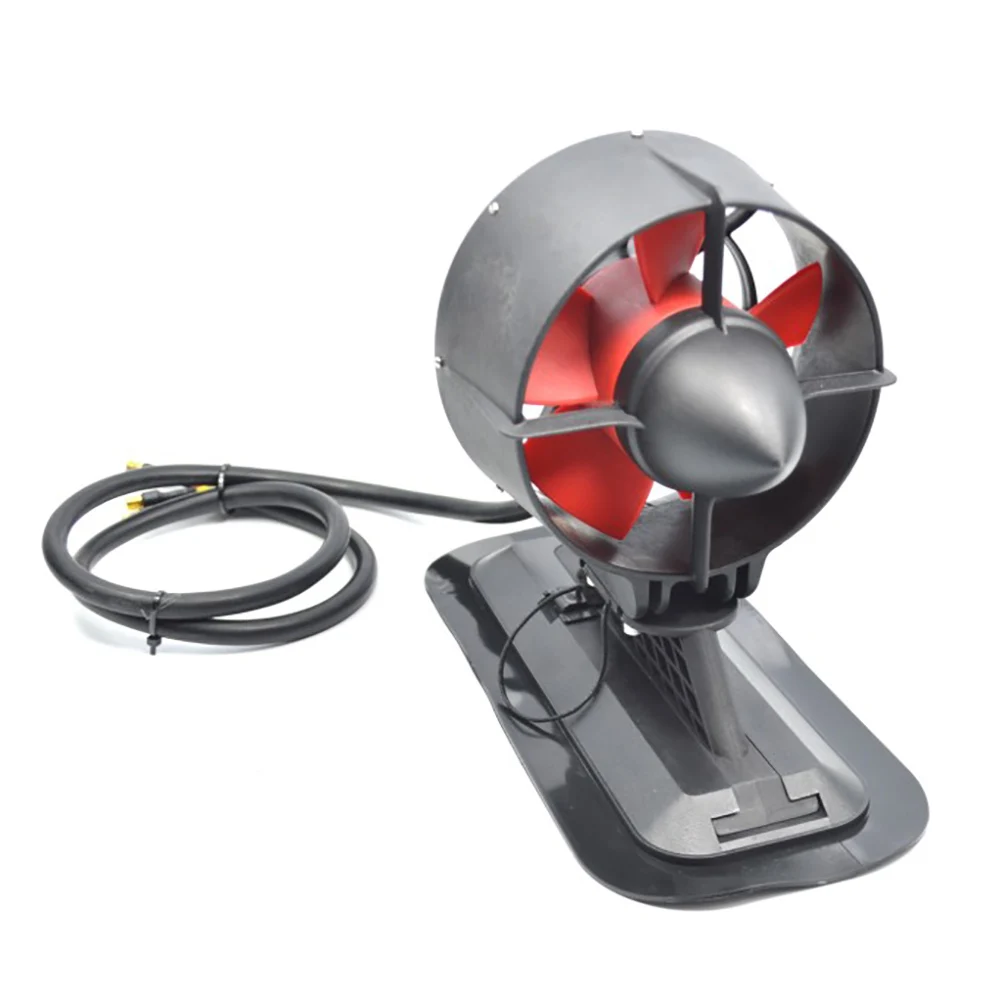 Propulsor submarino de 12-24V y 1280W, Motor sin escobillas de empuje de 23,1 libras/25,4 libras con Base y conexión, para robot submarino, kayaks y barcos