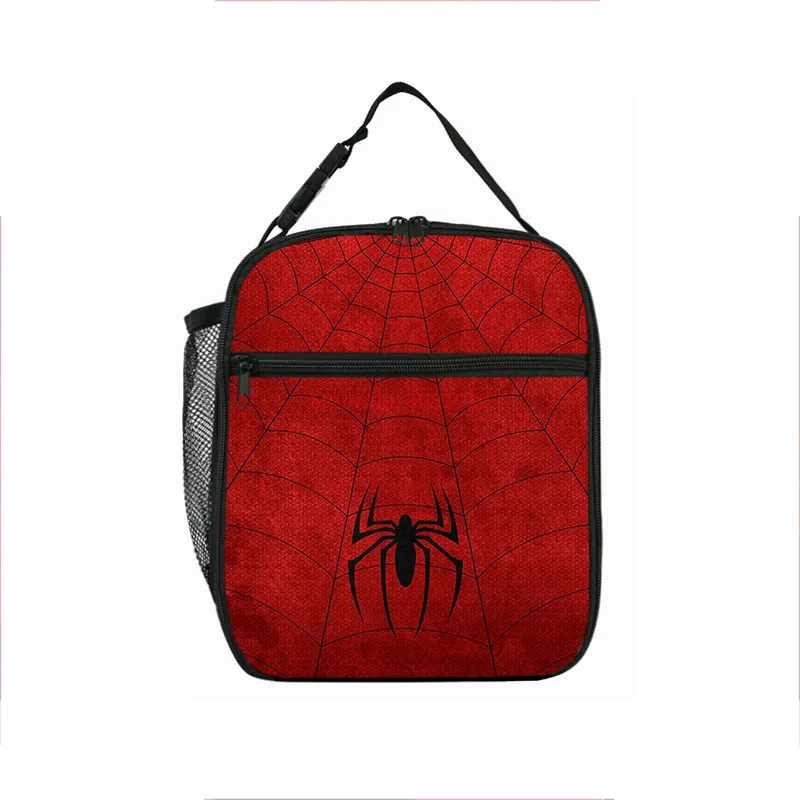 Custom Spiderman Superhero Cartoon Insulated Lunch Bag for Women Portable Cooler Thermal Bento Box Outdoor Camping Travel