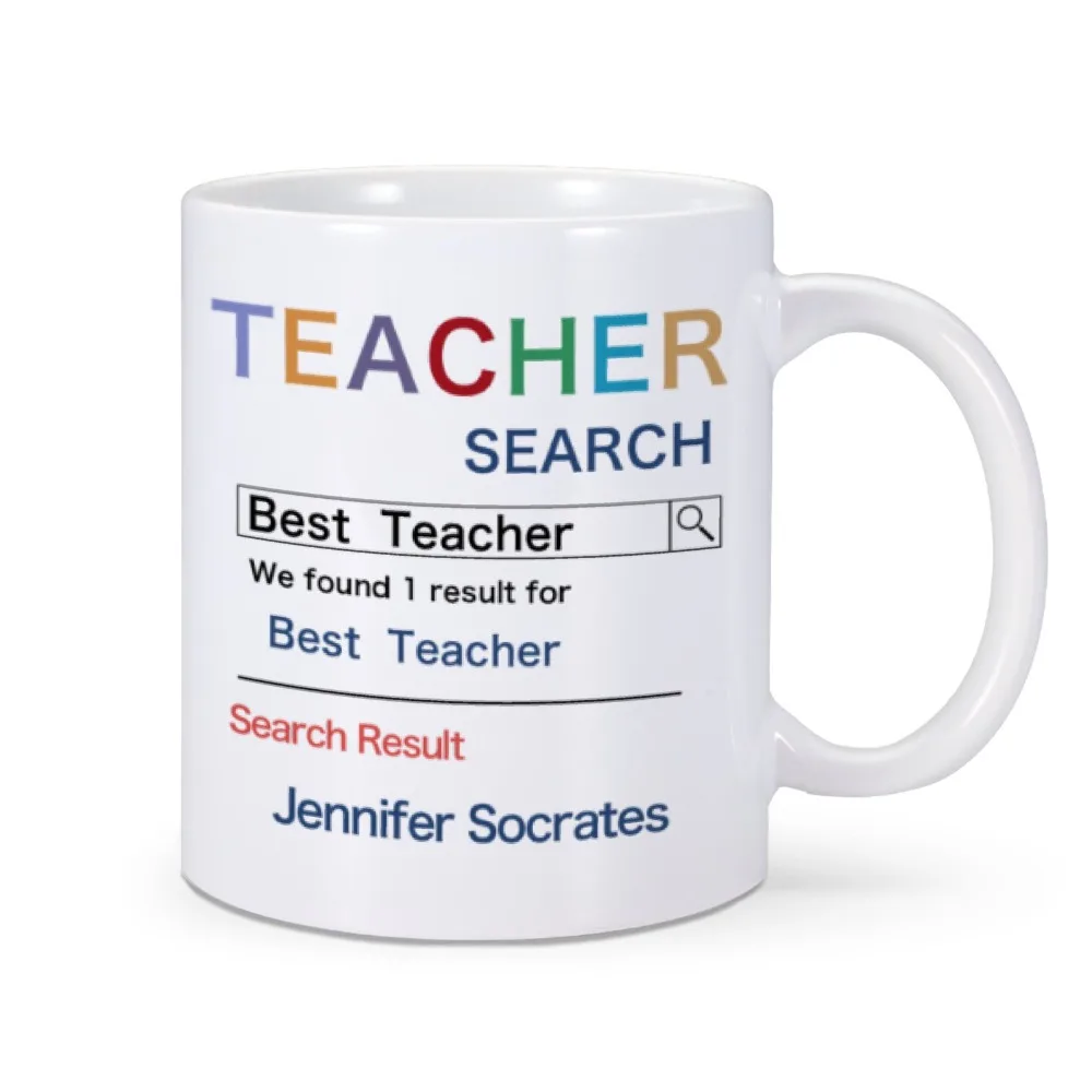 Custom Teacher Name Ceramics Coffee Mugs Teacher\'s Day Appreciation Cup Best Original Teacher\'s Gift Drink Coffee Cocoa Milk Mug