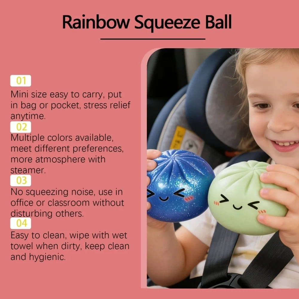 Gift Glitter Dumplings Squishy Toy Soft Fidget Squishy Toy Slow Resilience Steamed Stuffed Bun Squishy Pinch Le Relaxation Tool