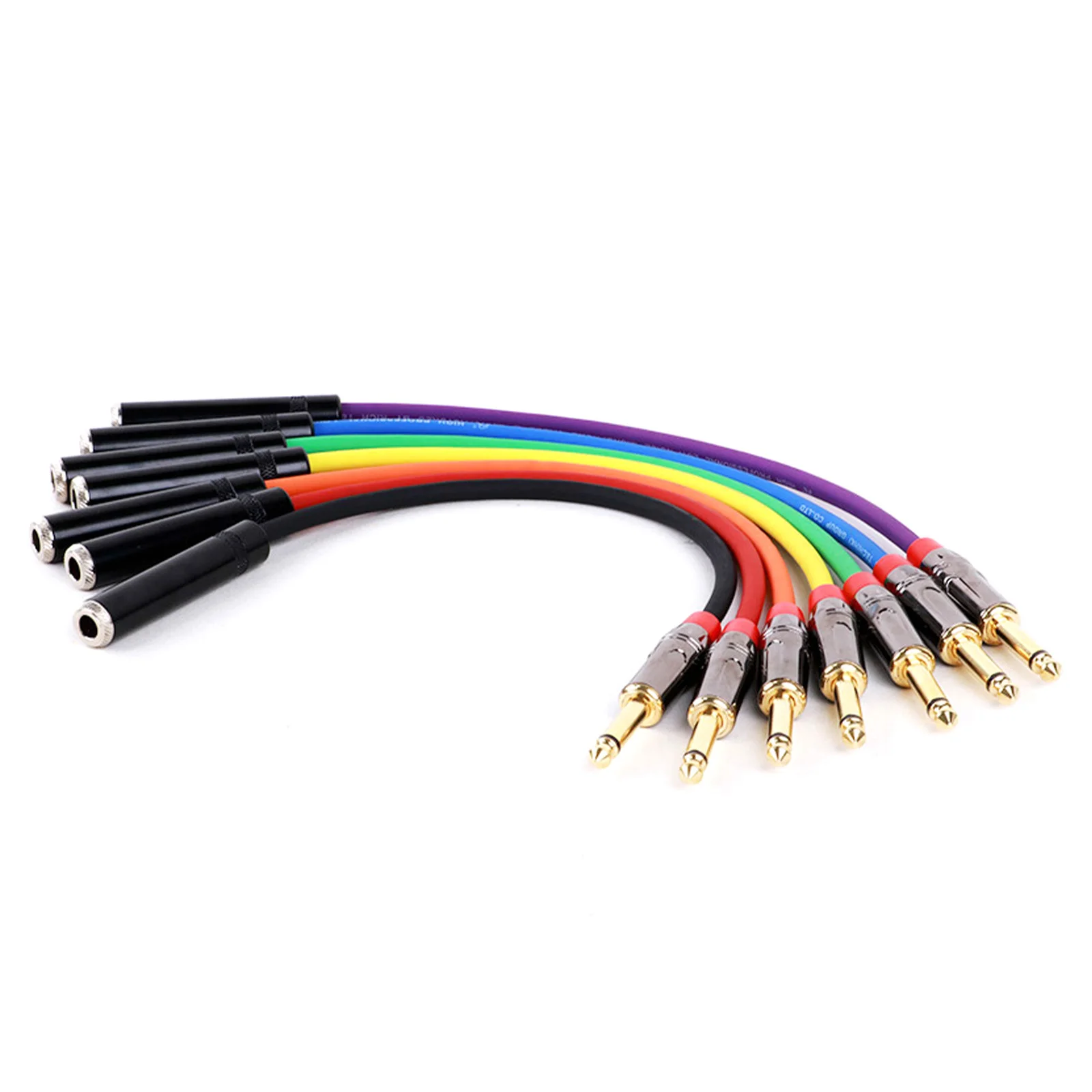 0.3M-15M Gold Plated 6.35mm Mono Male to 6.35mm Stereo Female Jack Instrument Audio Cable For Electric Guitar Mixer