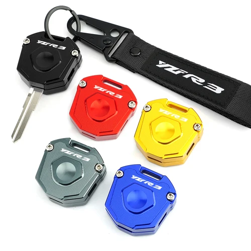 Imagen 2 del producto Para YAMAHA YZF R3 YZF-R3 R3 2020 2021 2022 2023 accesorios de motocicleta CNC carcasa de llave funda llavero ""YZF-R3""