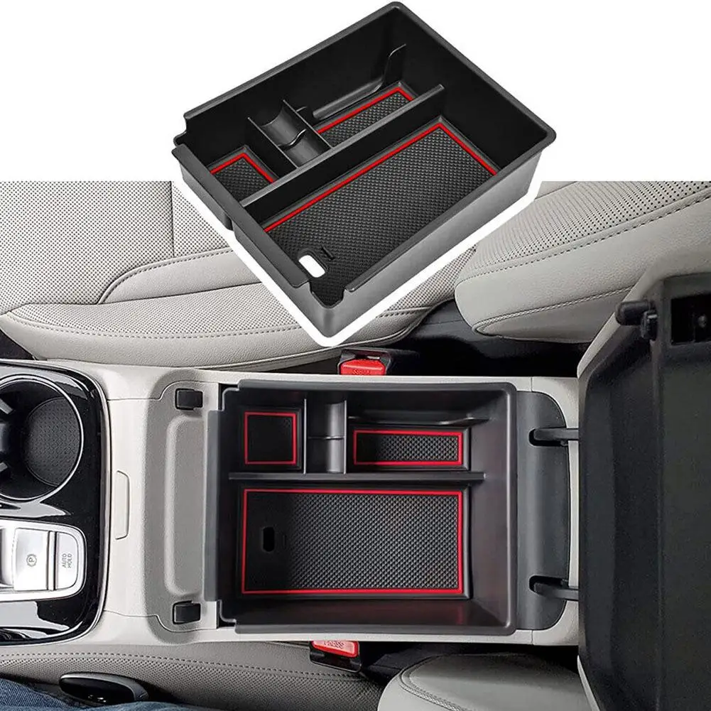 Center Console Organizer Tray For Hyundai Tucson 2022 Car Central Armrest ABS Secondary Storage Box Car Accessories