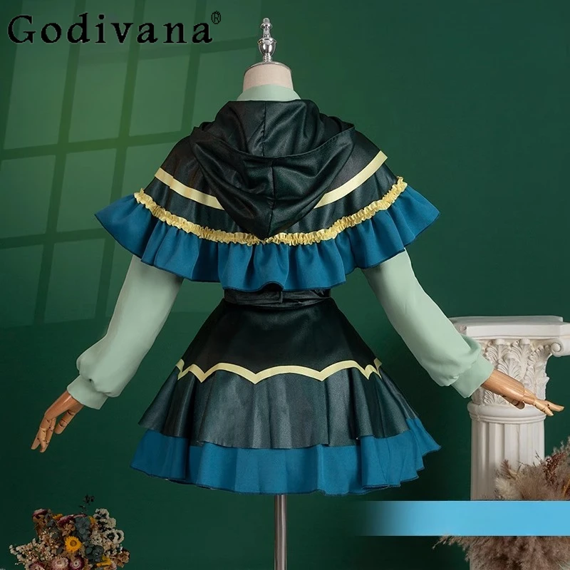 Parrucca del costume cosplay di Halloween Donne adulte Design dell'arco Gonne uniformi Vestito Set di gonne per feste di ruolo di moda femminile