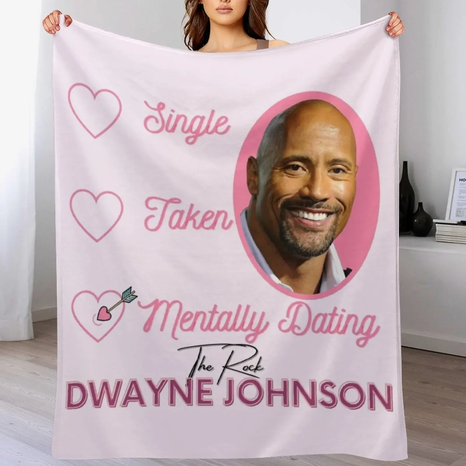 

Mentally Dating Dwayne Johnson Throw Blanket Warm Throw Blanket Gift for Anniversary