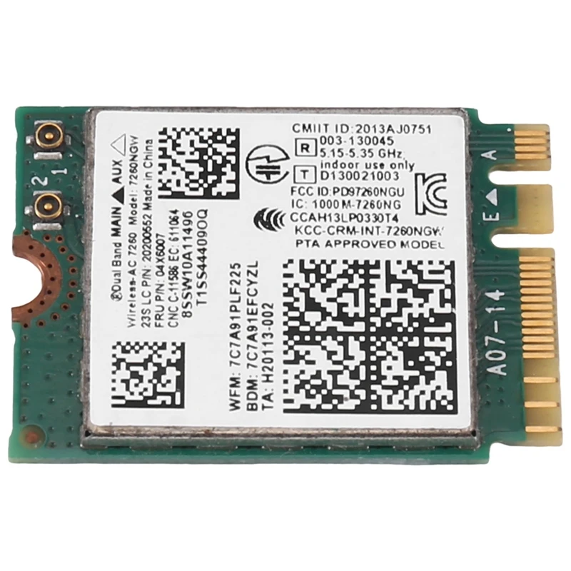 7260NGW 7260AC WiFi Card 2.4G/5G BT4.0 Fru 04X6007 for Thinkpad Hot Sale in Stock