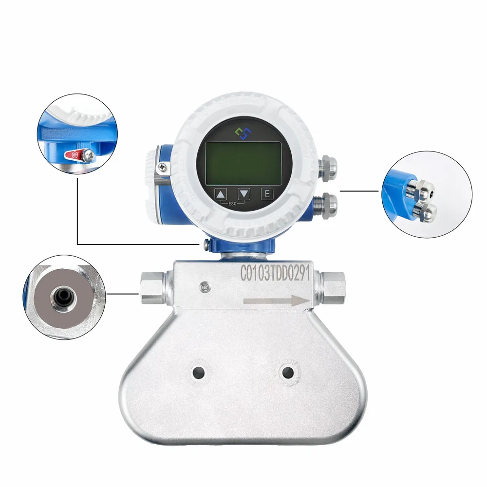 Rugged Digital Stainless Steel Coriolis Mass Flow Meter 0.15% Accuracy For Oil/Fluid & Gas Harsh Industrial Environments OEM