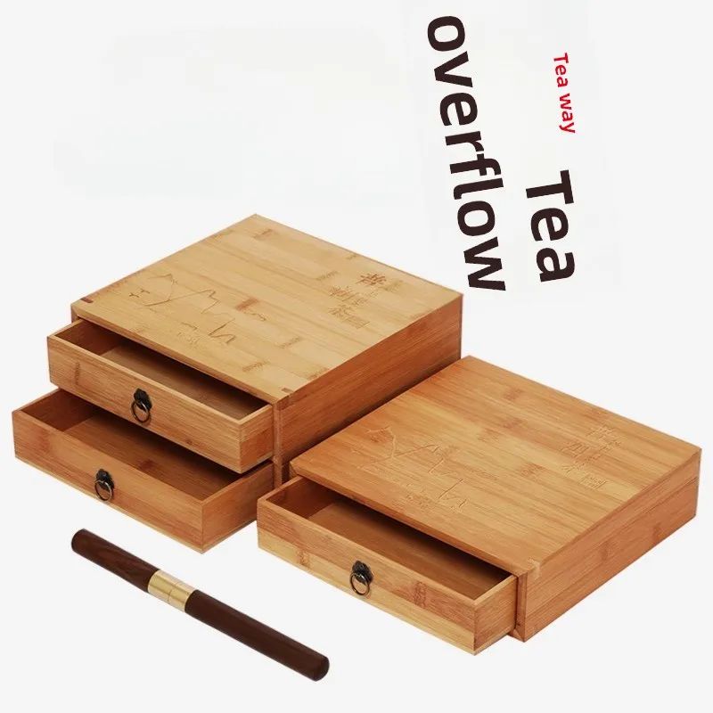 

Natural Nan Bamboo Tea Cake Box, Vintage Pu'er Tea Storage Box, Exquisite Craft High-End Gift Box, Wooden Container