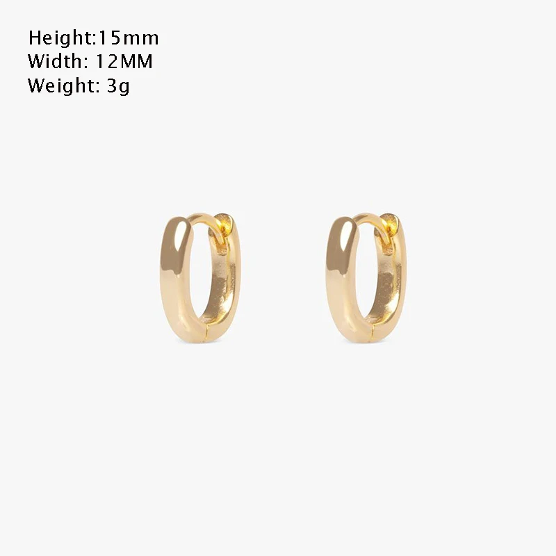 SIPENGJEL Simple Square Circle Hoop Earrings for Women Rectangle Geometric Elegant Ear Buckle Earrings Wedding Jewelry