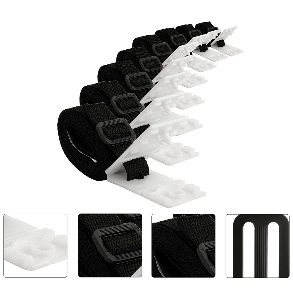 

1Set Solar Blanket Straps Kit 8 Straps Tabs Cord Plates Buckles Inground Reel System Durable Easy Install Compact