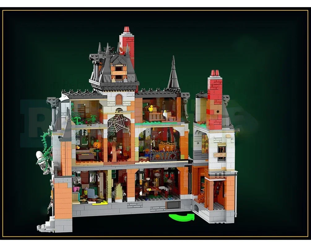 ชุดประกอบโมเดลบล็อกตัวต่อ MOC สินค้าใหม่สุดหรู สไตล์วิคตอเรียน บ้านผีสิง เทคโนโลยีแบบโมดูล ของเล่นเด็ก DIY