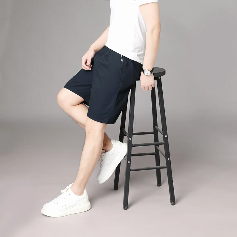 

2026 Summer Casual Men's Cotton Shorts Fattened Enlarged Men's Pants Multi-pocket Pure Cotton Tooling Wind Straight Five-point
