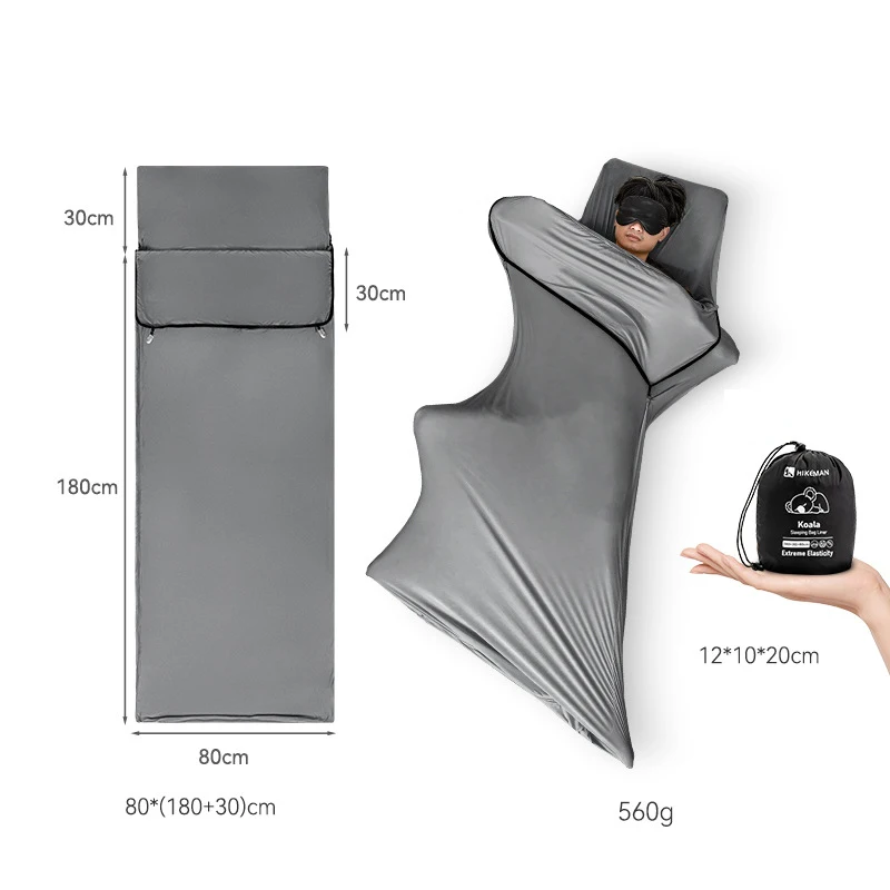 

‌Premium Hotel Hygiene Sleeping Bag Liner Ultralight Envelope Stretchable Inner Sack For Adult Portable Camping Bed Bug Barrier