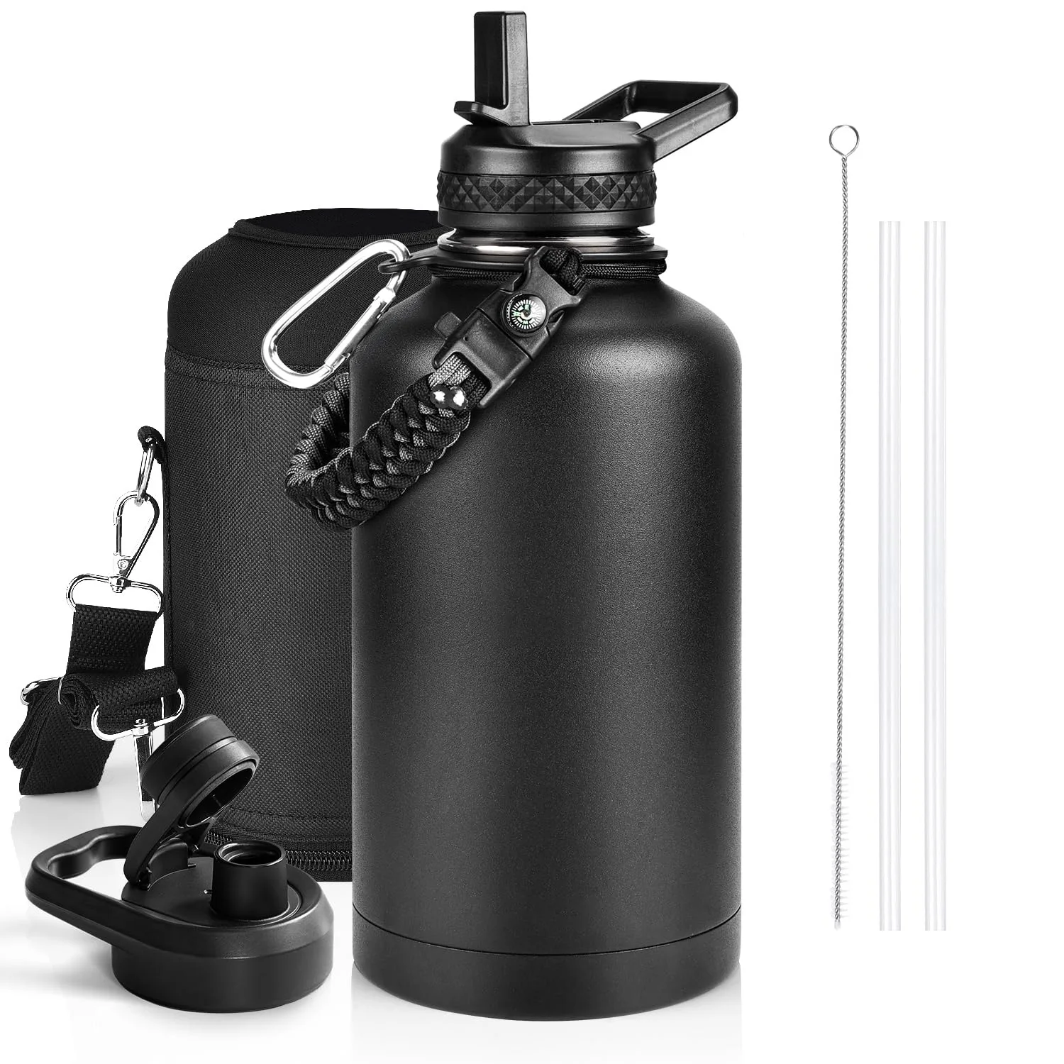 64oz Stainless Stain Vacuum Thermal Water Bottle Large Capacity Outdoor Sports Portable 12-24 Hours Insulation
