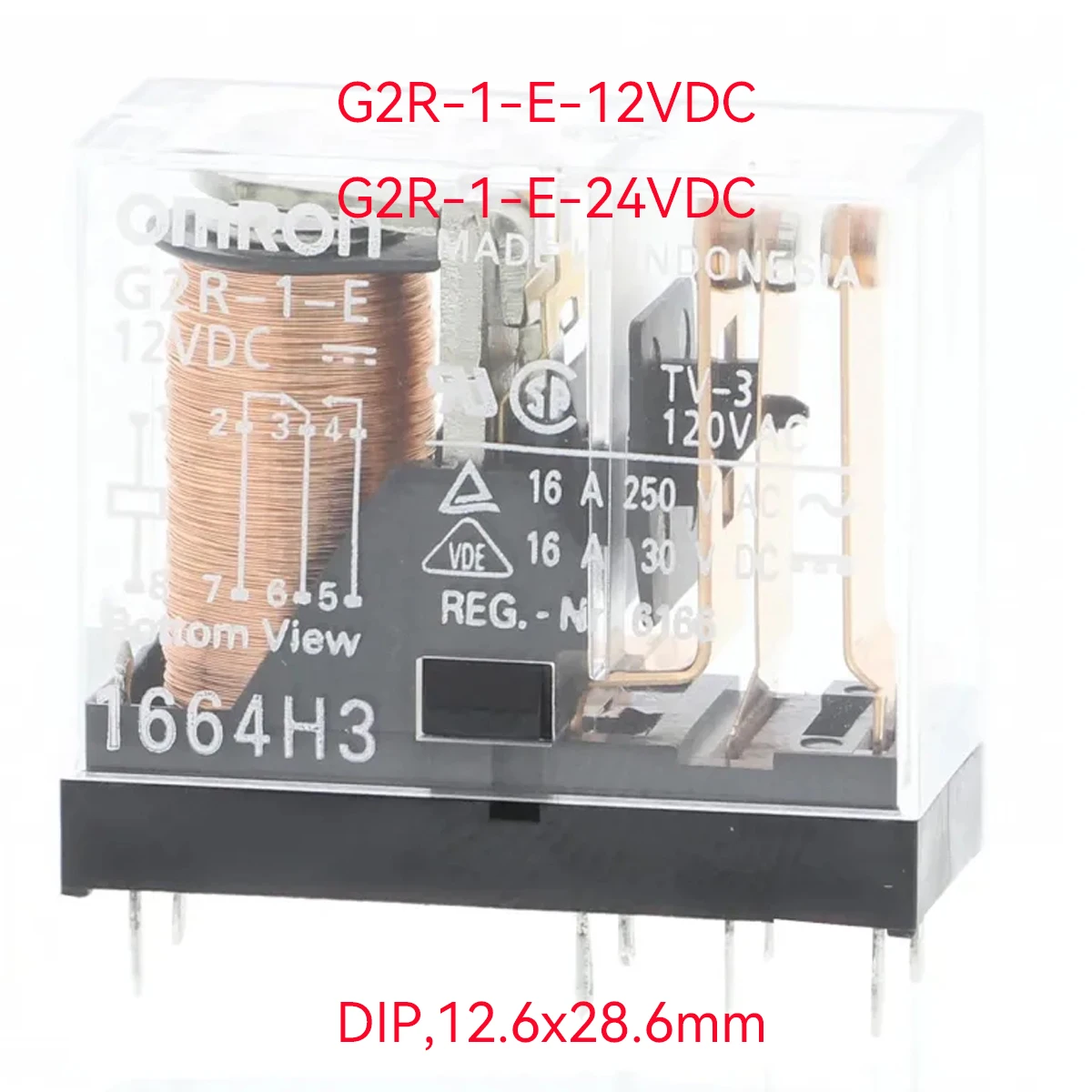 5 peças original g2r G2R-1-E G2R-1-E-12VDC G2R-1-E-24VDC relé de potência dc12 dc24 8 pinos 16a 1 aberto/fechar dip, 12.6x28.6mm 12v 24v