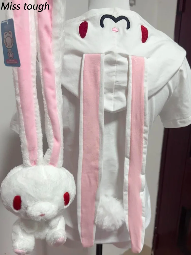 Y2K Harajuku Gothic Kawaii Zip Up Hoodies Women Gloomy Bear Embroidery Bear Ears Pocket Casual Subculture Dark Tees Sweatshirts
