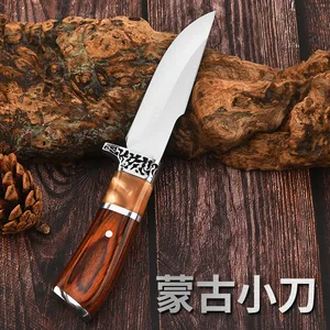 High-End Renkli Ahşap Saplı Et Cleaver Bıçak Desousar Et Kesici Mutfak Açık Bıçak Kamp 4 8 en çok satan, zanaat bıçağı savaşçısı №4