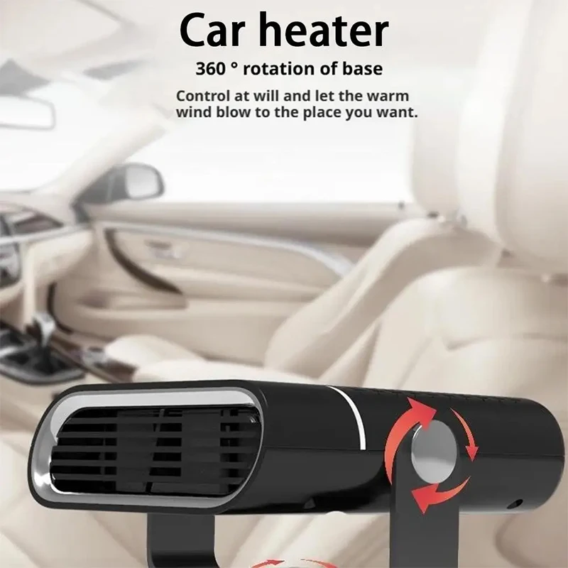 Portable Car Electric Heater for Trucks Excavators Auto Interior Heating Fan ABS Material Winter Warm Wind Defroster