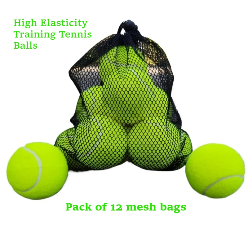 

High Elastic Professional Training Tennis Balls Portable Bag Pack Outdoor Sports Tennis Balls for Adults Daily Exercise Practice