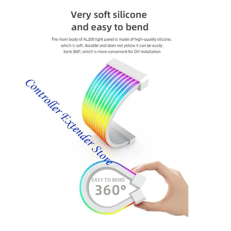 N84B 8pinグラフィックカード電源ケーブル44 LEDストリップ360illuminationArgb同期PC拡張ケーブル税関PCビルド