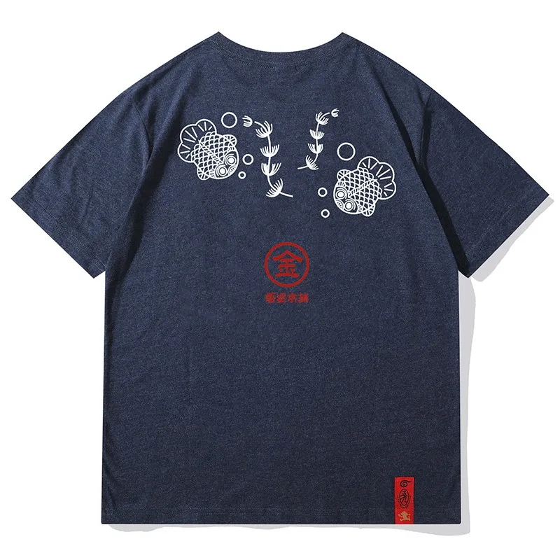 

Gocoo Japanese Sle Pure Cotton ort Sve ex Summer T-irt Simple Print Trendy Brand Youth Faion round Ne Tee