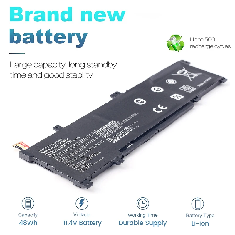 B31N1429 Laptop Battery For ASUS U5000 A501L A50ILX A50ILB K501U K501UX K501 UB K50ILB K50ILX K501L V505L V505LB 48Wh