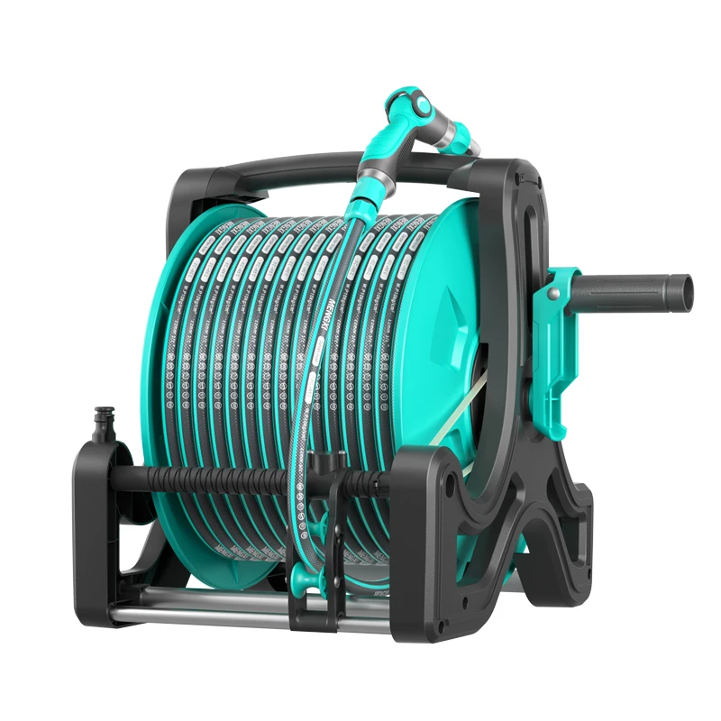 Cheap 10m 20m 30m 40m  Best Roll up Automatic Arrangement Garden Water Hose Reel Cart Reels Rolling Hose Reel Cart for Sale