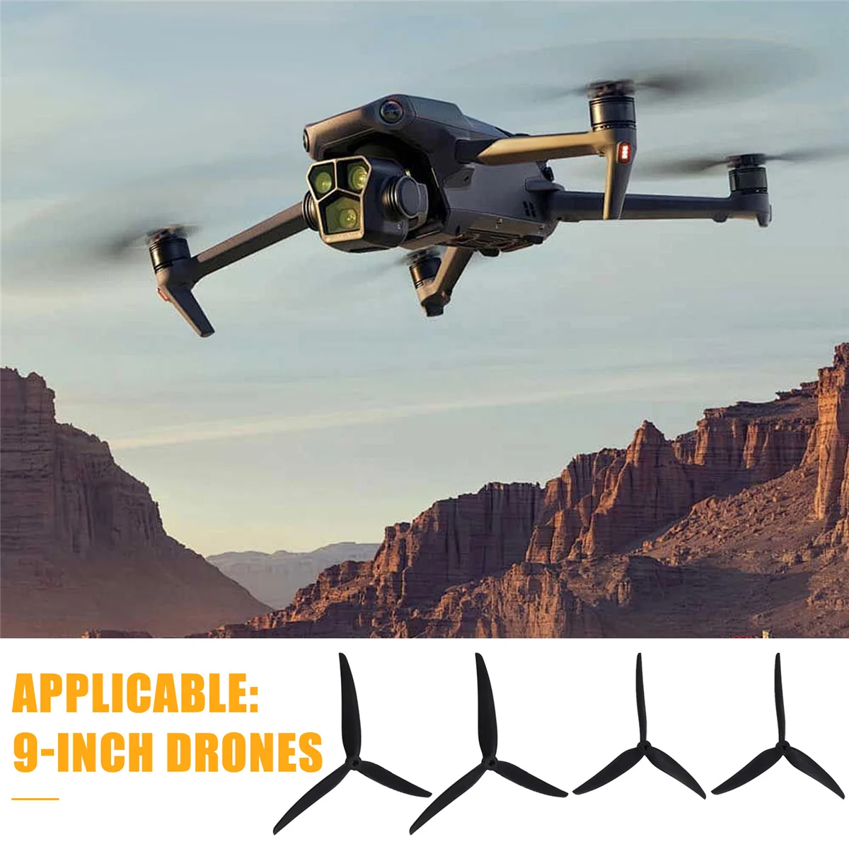 

AA85 4PCS 90453 Blade Glass Fiber Nylon Reinforced Nylon Propeller Prop for Macroquad & Cinelifter Rc FPV Drone (2CW + 2 CCW)