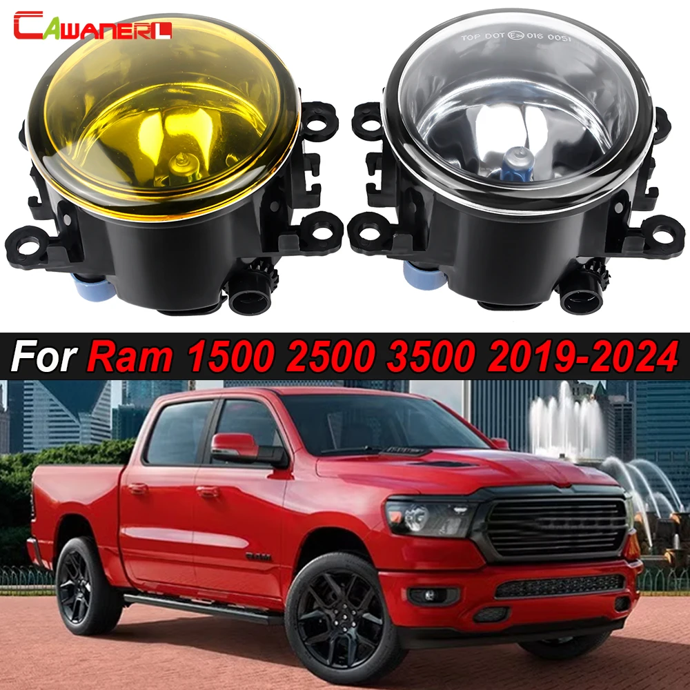 

2 X Car Front Fog Light Accessories For Ram 1500 2500 3500 2019-2024 Truck Fog Lamp with 55W 100W LED Halogen Bulb H11