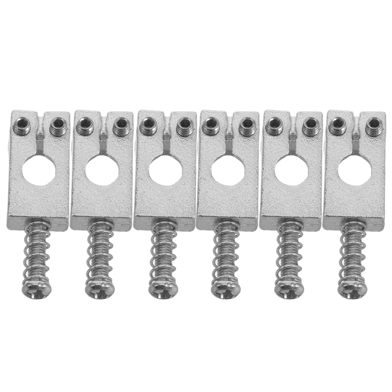 

6pcs Electric Guitar Saddle Kit Metal Bridge Saddles Replacement For 6 String Tremolo Repair Upgrade Parts Accessory