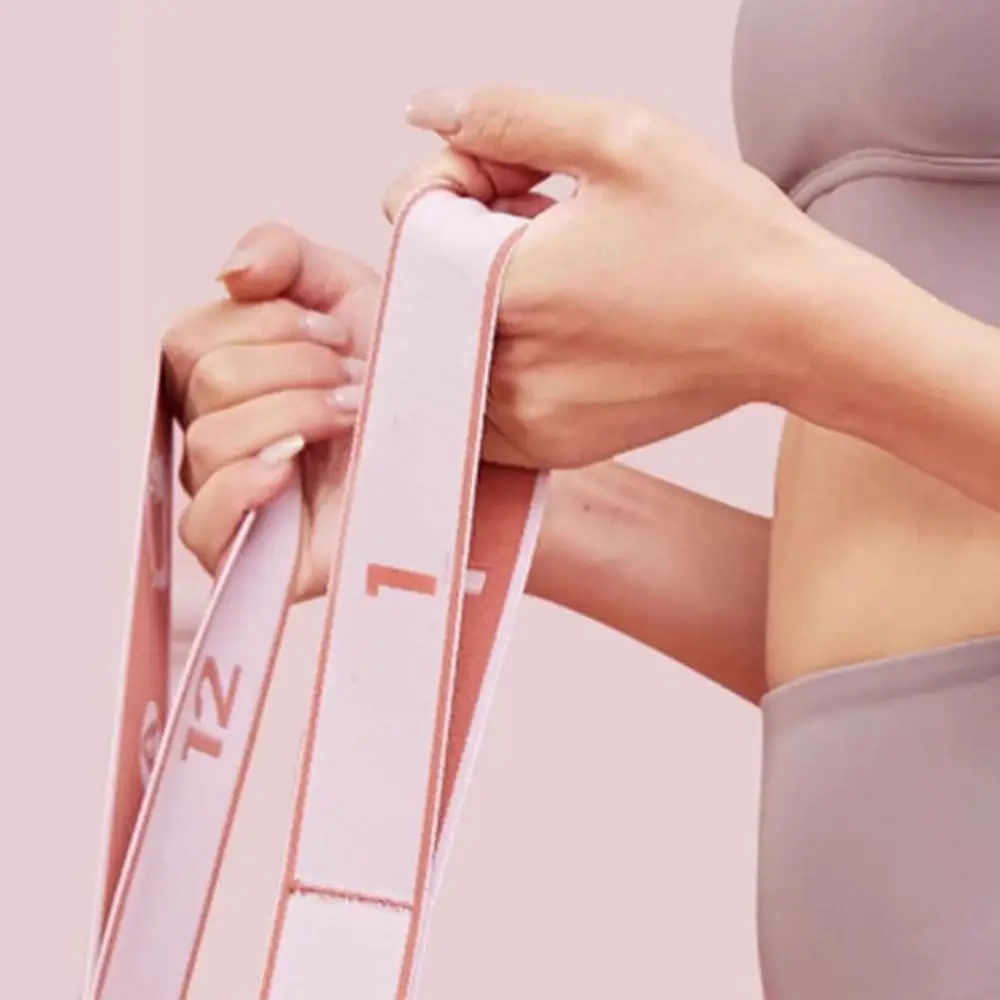 Portable Elastic Yoga Stretching Belt Digital Adjustable Resistance Band 10/12 Grid Dance Stretch Band Adult Child
