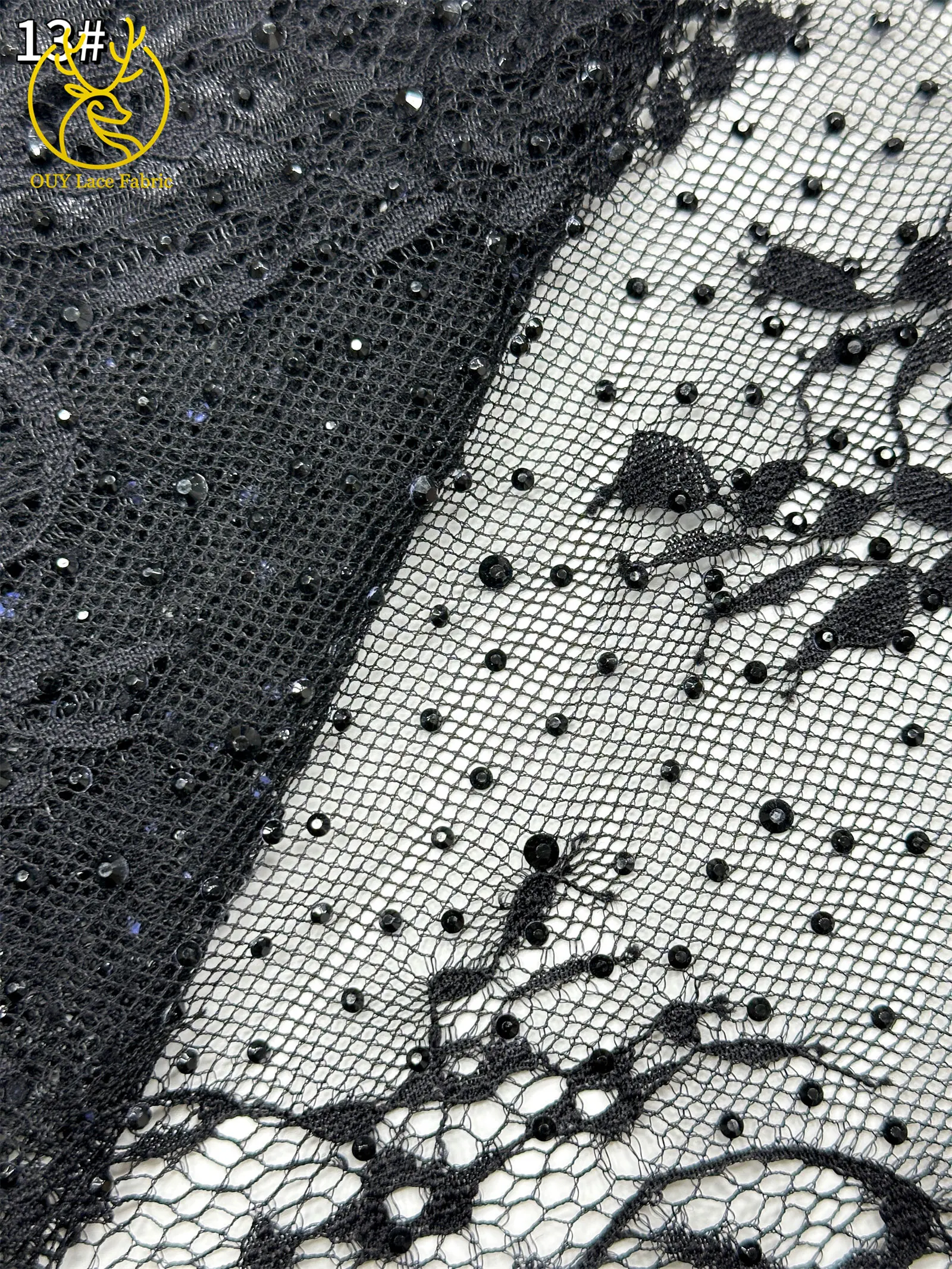 5 Yards französische Stickerei-Tüll-Diamantspitze, nigerianische afrikanische Pailletten-Perlen-Spitze für Damen, Partykleid, Hochzeitskleid, Nähen – Detail 36