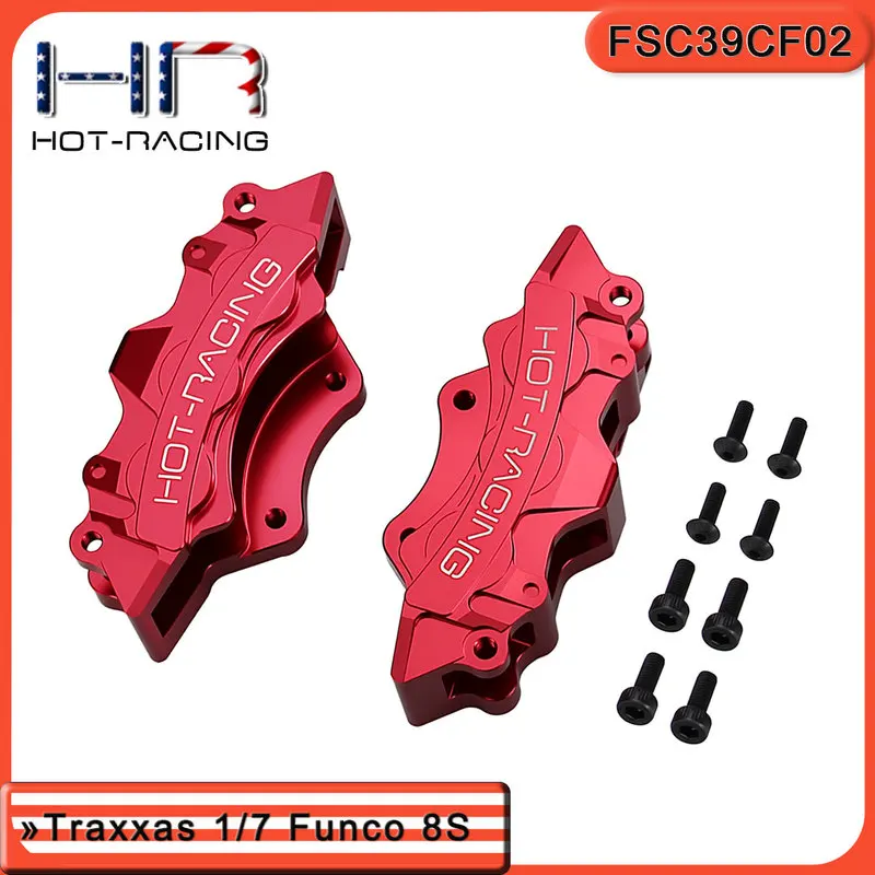 

Hr Traxxas 1:7 Funco 8s Desert Short Card Aluminum Alloy Simulation Caliper（1 Pair）Remote Control Car Metal Upgrade Accessories