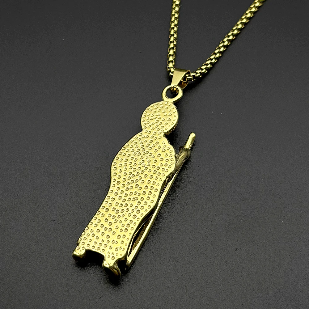 Christian San Judas Tadeo Pendant Necklace for Men Women Stainless Steel Gold Color Saints Apostle of Jesus Chain Amulet Jewelry
