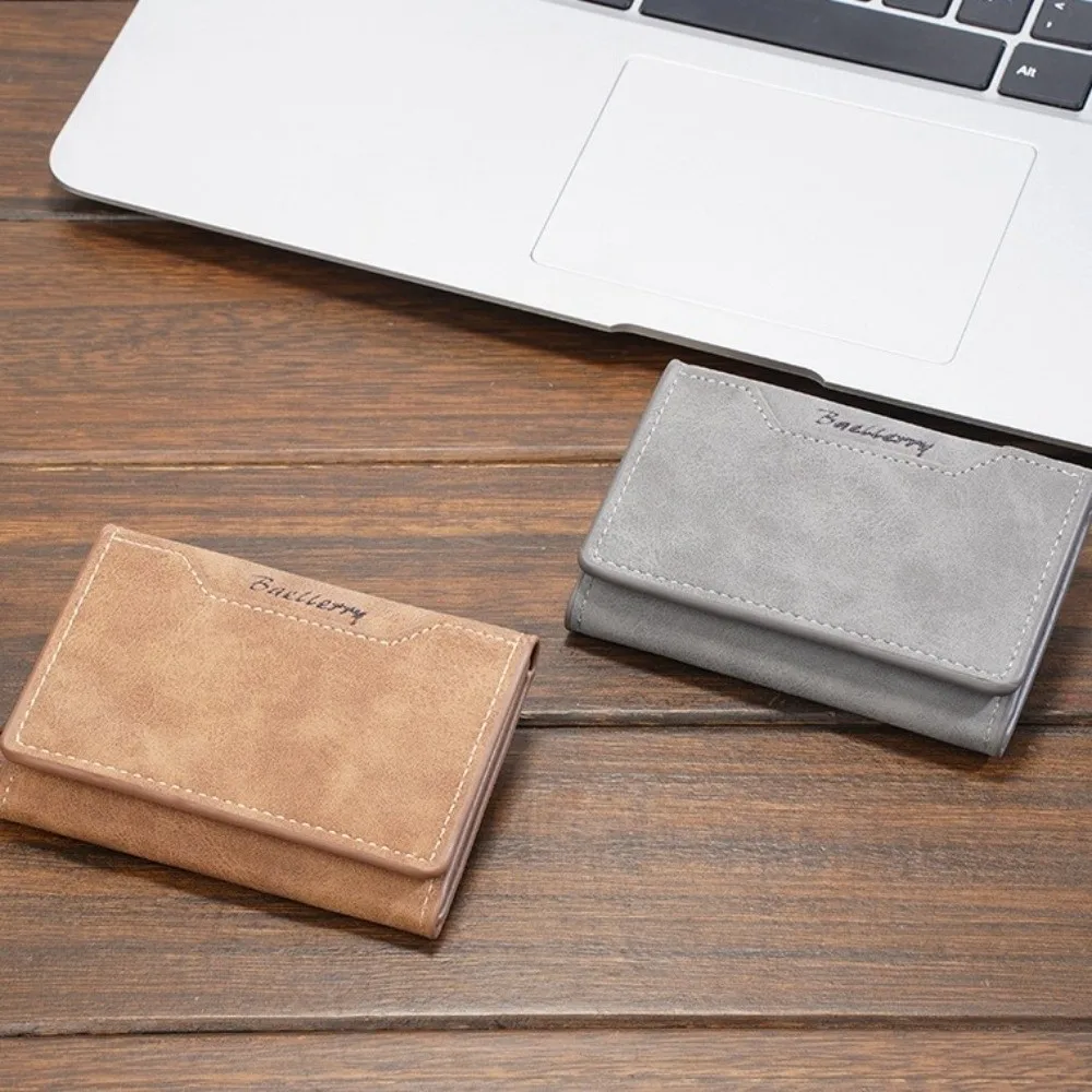 

Practical Mini Men Coin Purse Card Holder Bank Card Organizer Men Wallet PU Leather Square Small Storage Bag Travel