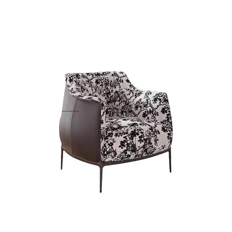 

Retro art single sofa home living room balcony study leisure chair