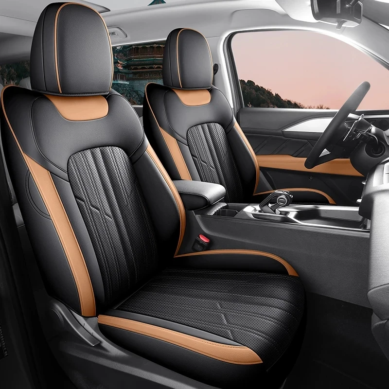 Car Seat Cover Specific Customize for 2019 Haval H5 Full Covered with Front and Rear Full Set Artificial Leather