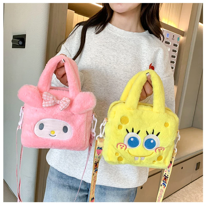 

Kawaii Sanrio сумка через плечо рюкзак My Melody Kuromi аниме сумка через плечо косметические дорожные сумки для хранения рождественские подарки для девочек