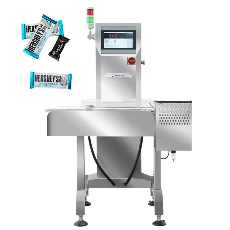 Automatic High Speed Weight Check Conveyor Belt Scale Food Weighing Scale With Rejection System for Candy Bars Food Industry