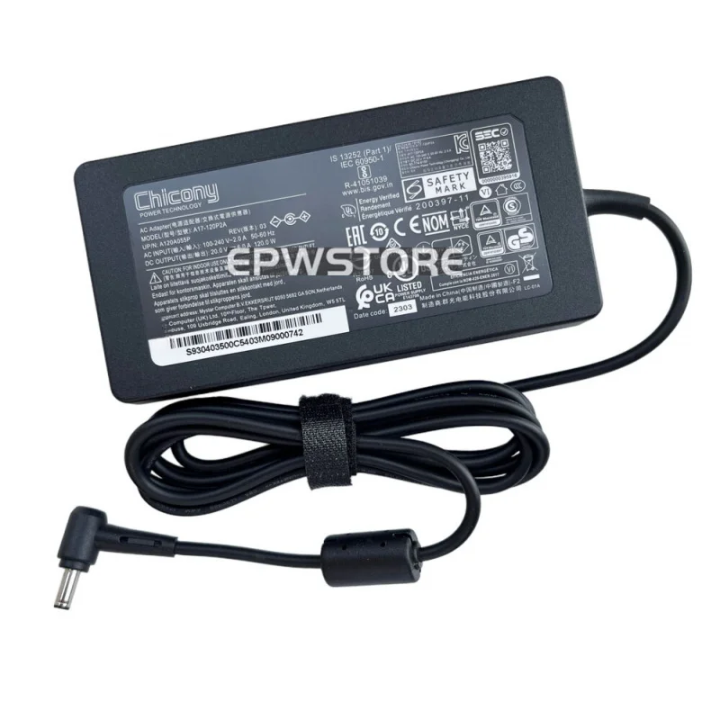 

DD+Chicony 20V 6A 120W AC Adapter Charger For MSI Cyborg 15 A12U A12UCX-437UK