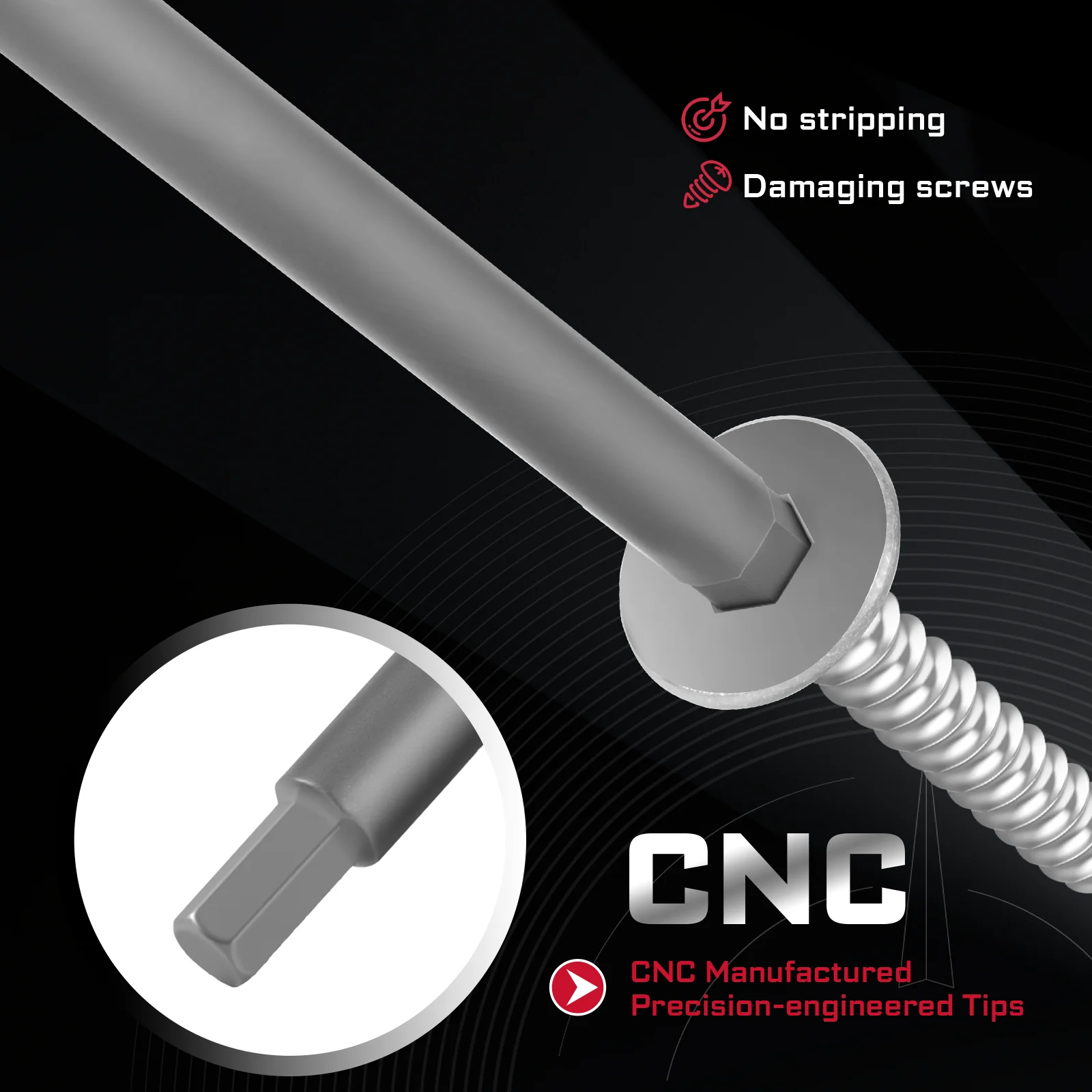 مجموعة لقم مفك براغي ثابتة مكونة من 53 قطعة من Geinxurn، أطراف لقم فولاذية S2 مغناطيسية سداسية مختلطة مع منظم تخزين لإصلاح المنزل #3