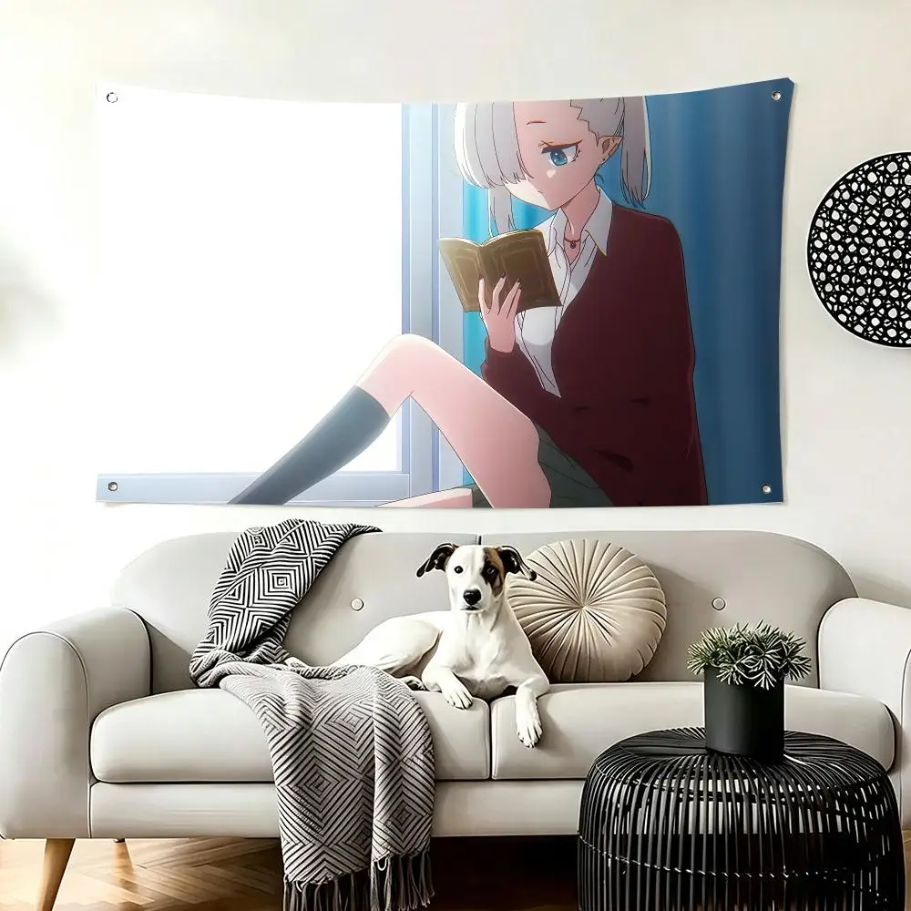 Vampire Anime C-Chanto Suenai Kyuuketsuki chan Flags  For Living Room Home Dorm Decor Wall Outdoor Camping Party Banner Gifts